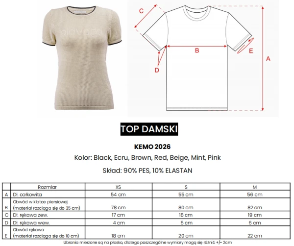Top damski OLAVOGA KEMO 2026 beżowy - maWer Fashion