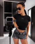 Bluzka damska OLAVOGA LATEA 2026 czarna - maWer Fashion