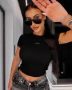 Bluzka damska OLAVOGA LATEA 2026 czarna - maWer Fashion