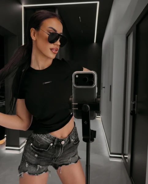 Bluzka damska OLAVOGA LATEA 2026 czarna - maWer Fashion