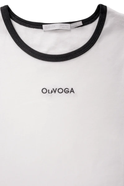 T-shirt damski OLAVOGA GABRIELA 2026 ecru - maWer Fashion