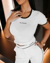 T-shirt damski OLAVOGA GABRIELA 2026 ecru - maWer Fashion