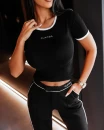 T-shirt damski OLAVOGA GABRIELA 2026 czarny - maWer Fashion