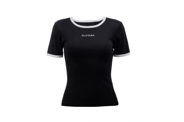 T-shirt damski OLAVOGA GABRIELA 2026 czarny - maWer Fashion
