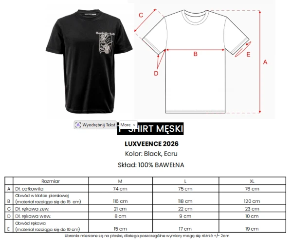 T-shirt męski OLAVOGA LUXVEENCE 2026 czarny - maWer Fashion