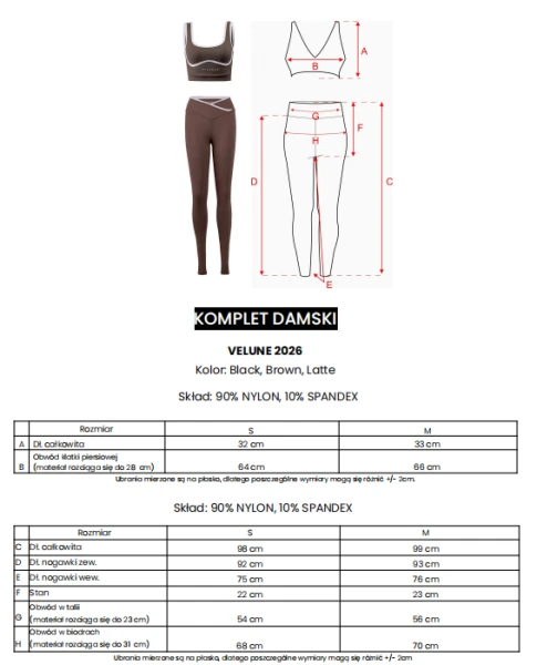 Komplet damski OLAVOGA VELUNE 2026 latte - maWer Fashion