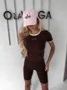 T-shirt damski OLAVOGA GABRIELA 2026 brązowy - maWer Fashion