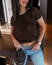 Top damski OLAVOGA KEMO 2026 brązowy - maWer Fashion