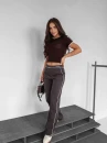 Top damski OLAVOGA KEMO 2026 brązowy - maWer Fashion