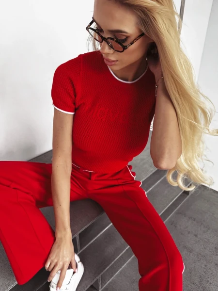 Top damski OLAVOGA KEMO 2026 czerwony - maWer Fashion