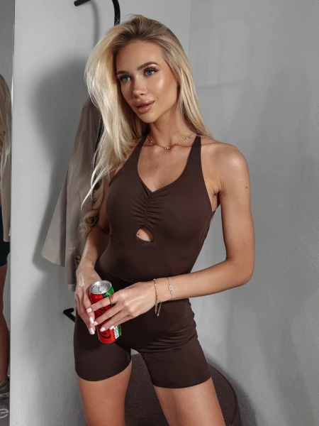 Kombinezon damski OLAVOGA SARELI 2026 brąz - maWer Fashion