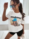 T-shirt damski OLAVOGA FLYKIO 2026 białe - maWer Fashion