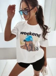 T-shirt damski OLAVOGA FLYKIO 2026 białe - maWer Fashion
