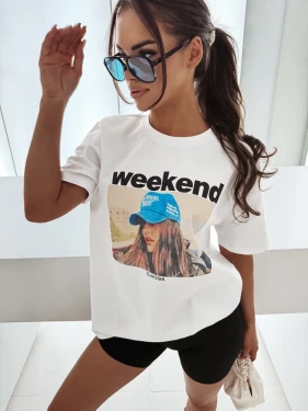 T-shirt damski OLAVOGA FLYKIO 2026 biały