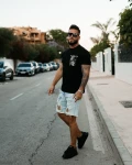 T-shirt męski OLAVOGA LUXVEENCE 2026 czarny - maWer Fashion