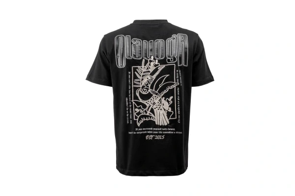 T-shirt męski OLAVOGA LUXVEENCE 2026 czarny - maWer Fashion