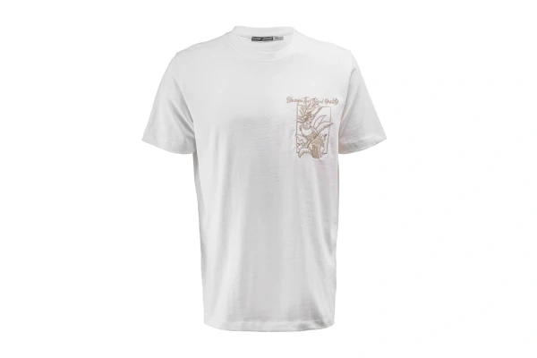 T-shirt męski OLAVOGA LUXVEENCE 2026 ecru - maWer Fashion