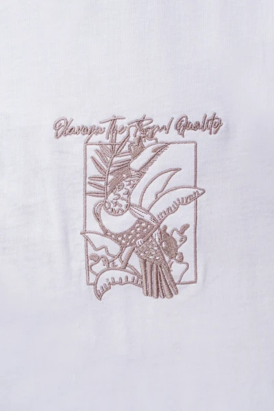 T-shirt męski OLAVOGA LUXVEENCE 2026 ecru - maWer Fashion