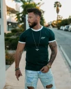 T-shirt męski OLAVOGA VIROO 2026 ciemna zieleń - maWer Fashion
