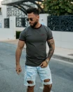 T-shirt męski OLAVOGA VIROO 2026 grafit - maWer Fashion