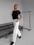 Spodnie damskie OLAVOGA WHIOS 2026 ecru - maWer Fashion