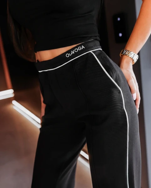 Spodnie damskie OLAVOGA WHIOS 2026 czarne - maWer Fashion