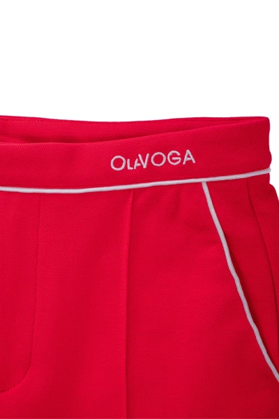 Spodnie damskie OLAVOGA WHIOS 2026 czerwone - maWer Fashion