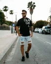 T-shirt męski OLAVOGA MALOR 2026 czarny - maWer Fashion