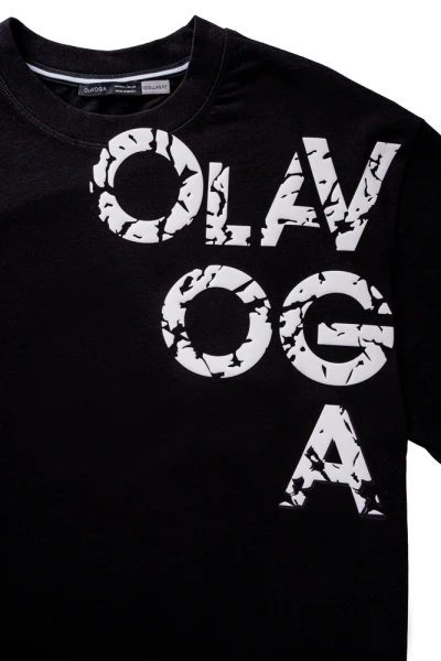 T-shirt męski OLAVOGA MALOR 2026 czarny - maWer Fashion