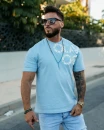 T-shirt męski OLAVOGA MALOR 2026 błękitny - maWer Fashion