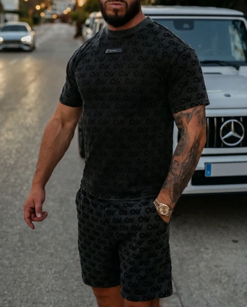 Komplet męski OLAVOGA FASTMAN 2026 grafitowy - maWer Fashion
