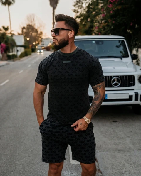Komplet męski OLAVOGA FASTMAN 2026 grafitowy - maWer Fashion