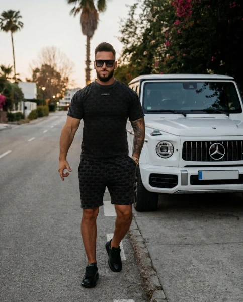 Komplet męski OLAVOGA FASTMAN 2026 grafitowy - maWer Fashion