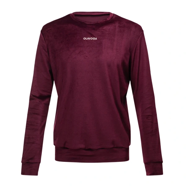 Welurowy komplet męski OLAVOGA VELVET ASH MEN 2025 - bordo - maWer  Fashion