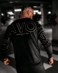 Welurowy komplet męski OLAVOGA VELVET ASH MEN 2025 - czarny - maWer  Fashion