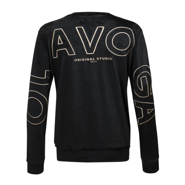 Welurowy komplet męski OLAVOGA VELVET ASH MEN 2025 - czarny - maWer  Fashion