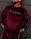 Welurowy komplet męski OLAVOGA DRESSY MEN bordo - maWer Fashion