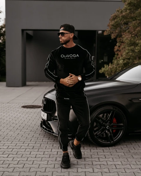 Komplet męski OLAVOGA DRESSY MEN czarny - maWer Fashion