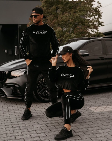 Komplet męski OLAVOGA DRESSY MEN czarny - maWer Fashion