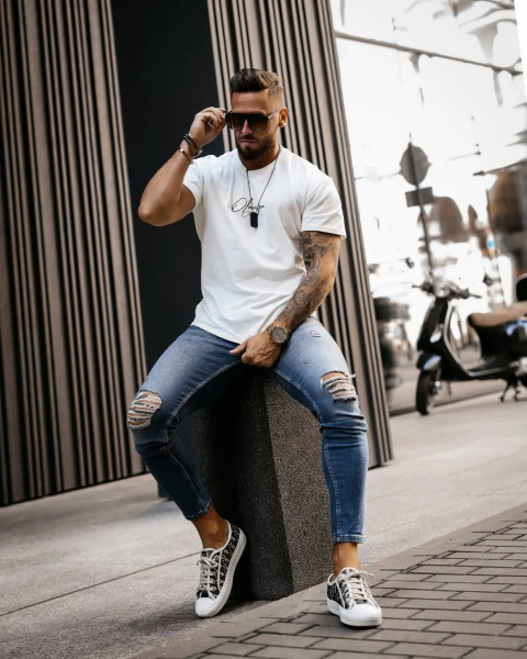 T-shirt męski OLAVOGA HUNTER 2023 ecru – maWer Fashion