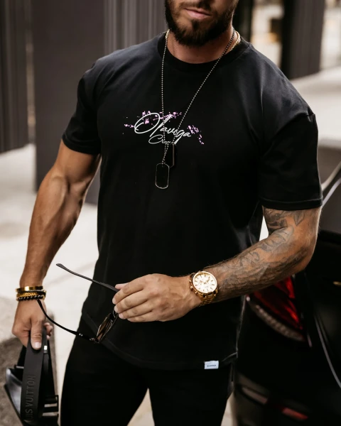 T-shirt męski OLAVOGA HUNTER 2023 czarny – maWer Fashion