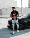 T-shirt męski OLAVOGA HILL 2025 czarny – maWer Fashion