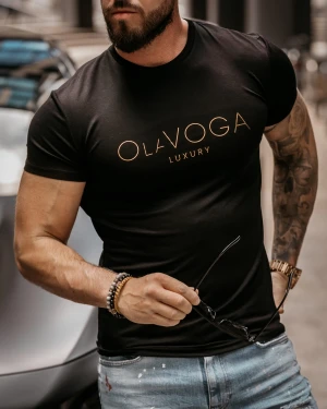 T-shirt męski OLAVOGA HUGO 2026 czarny