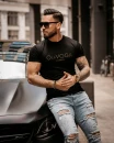 T-shirt męski OLAVOGA HUGO czarny – maWer Fashion