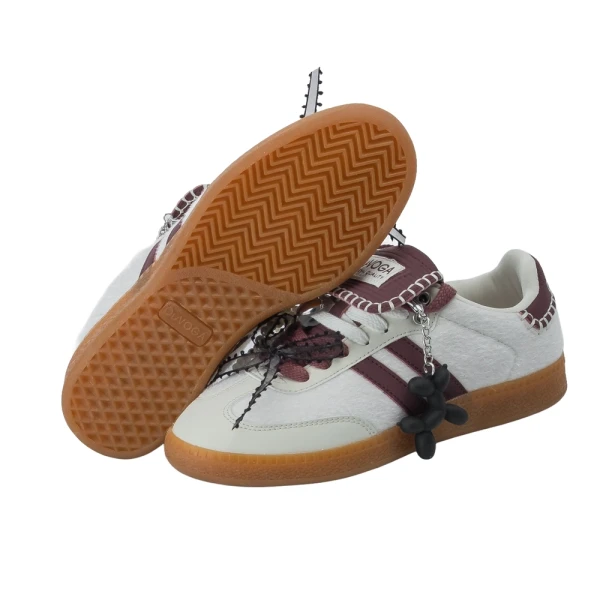 Buty damskie sneakersy OLAVOGA ANATY 2026 ecru- wine red  - maWer Fashion