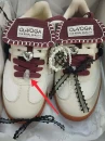 OUTLET Buty damskie sneakersy OLAVOGA ANATY 2026 ecru - wine red - produkt ze skazą