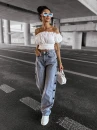 Spodnie damskie OLAVOGA ELIOKIE 2025 szare - maWer Fashion
