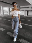 Spodnie damskie OLAVOGA ELIOKIE 2025 szare - maWer Fashion