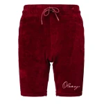 Welurowy komplet męski OLAVOGA NIGHT THREAD 2025 bordo - maWer Fashion
