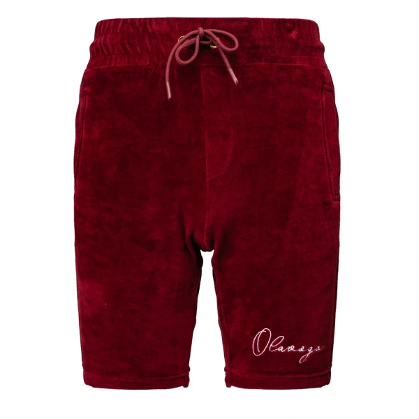 Welurowy komplet męski OLAVOGA NIGHT THREAD 2025 bordo - maWer Fashion
